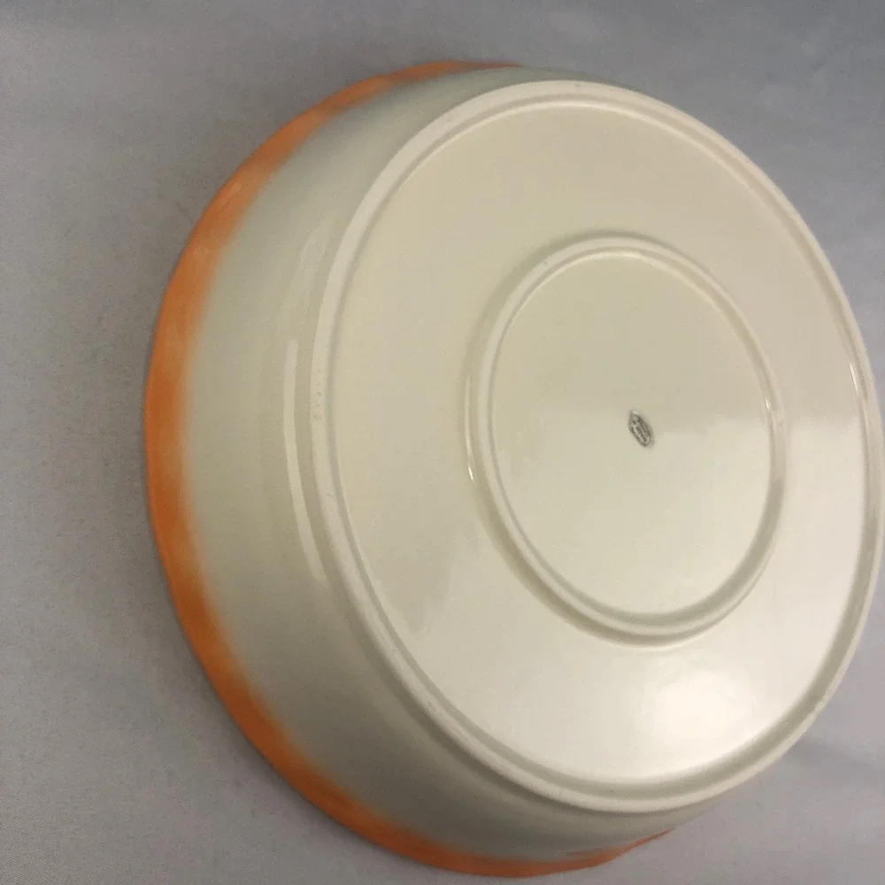 Pumpkin Pie Recipe Plate Scalloped Edge 10 inches